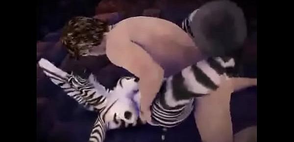  Man and Zebra